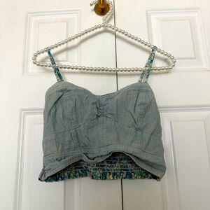 American Eagle Denim Crop Top - size medium